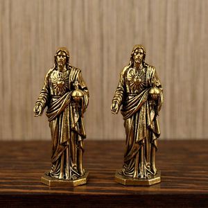 Figura Religiosa de Latón Electrochapado - Virgen María de Estilo Vintage con Impresión UV y Diseño 3D para Arte Decorativo y Regalos Coleccionables - Product Image 3