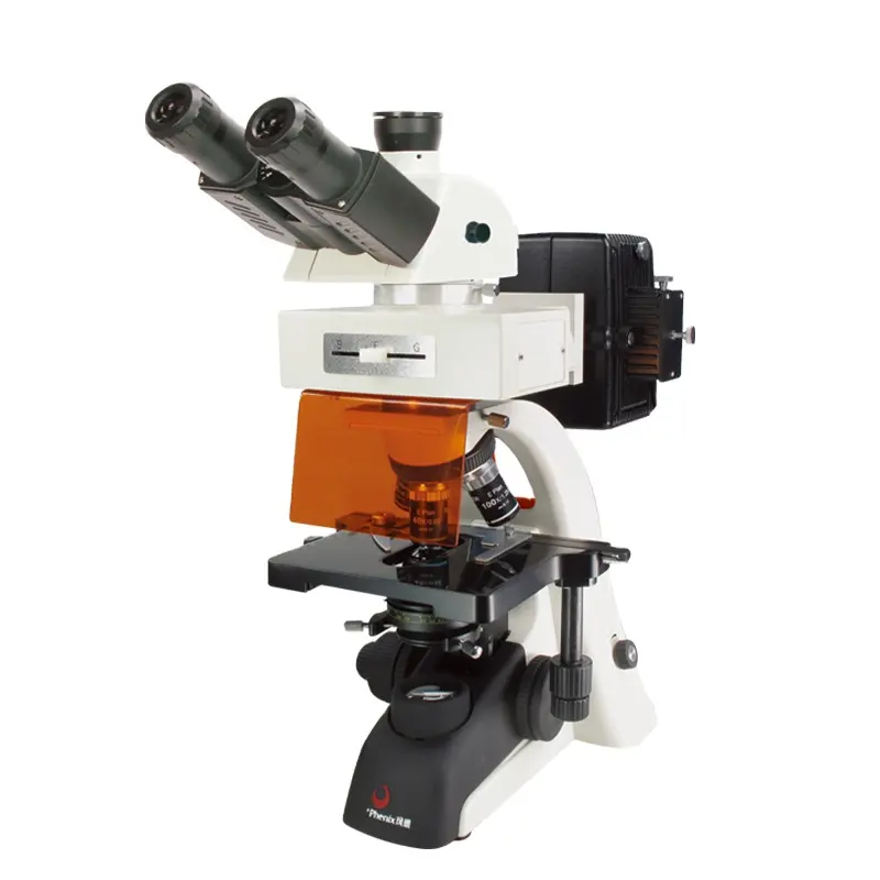 Phenix PH100-YG professionnel clinique microscope fluorescent led trinocluar biologique microscope médical pour la pathologie