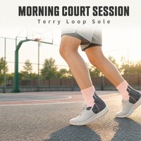 Chaussettes de sport montantes roses en tissu éponge avec semelle éponge pour le basketball, pour le terrain extérieur et l'entraînement matinal, commande en gros pour équipes