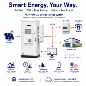 Système de stockage de batteries industrielles 200 kW 450 kWh BESS extérieur pour la réduction de la consommation de pointe en usine et la solution d'intégration solaire - Product Image 5