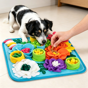 Alfombra de Tela Moderna para Perros, Juguete de Rompecabezas, Alfombra de Alimentación, Juguete de Enriquecimiento, Alivio de la Ansiedad, Entrenamiento Interactivo de Alimentación Lenta - Product Image 2