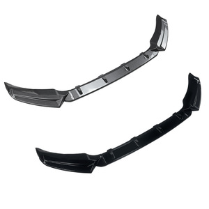 Amp-Z Front Bumper Lip For Volkswagen T-Roc 2018-2022 Standard Edition Piano Black Carbon Fiber Texture Matte Finish - Product Image 5