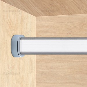 Vente directe usine : Supports de <span class=keywords><strong>tringle</strong></span> à vêtements en alliage de zinc chromé, épaissis, à fixation dissimulée, pour tringles solides, quincaillerie - Product Image 2