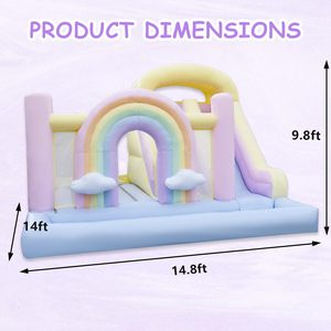 <span class=keywords><strong>Château</strong></span> gonflable rose pour enfants en bas âge et jeunes enfants, pour fêtes intérieures et extérieures, qualité commerciale - Product Image 2