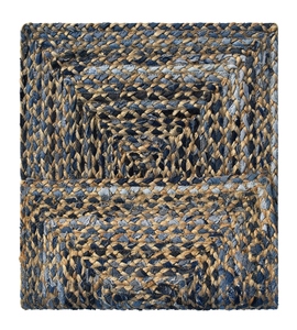 Alfombra Trenzada de Yute y Denim, Alfombra de Yute, Alfombra de Denim, Alfombra Trenzada de Denim Natural, Alfombra Fusión de Yute y Denim, Denim Ecológico y Yute - Product Image 2