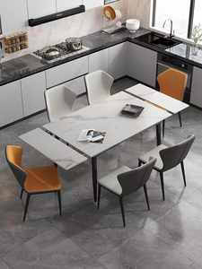 Hot Sale Sintered Stone Dining <strong>Table</strong> Marble Grain Rock Board Top Dining Room <strong>Table</strong> - Product Image 2