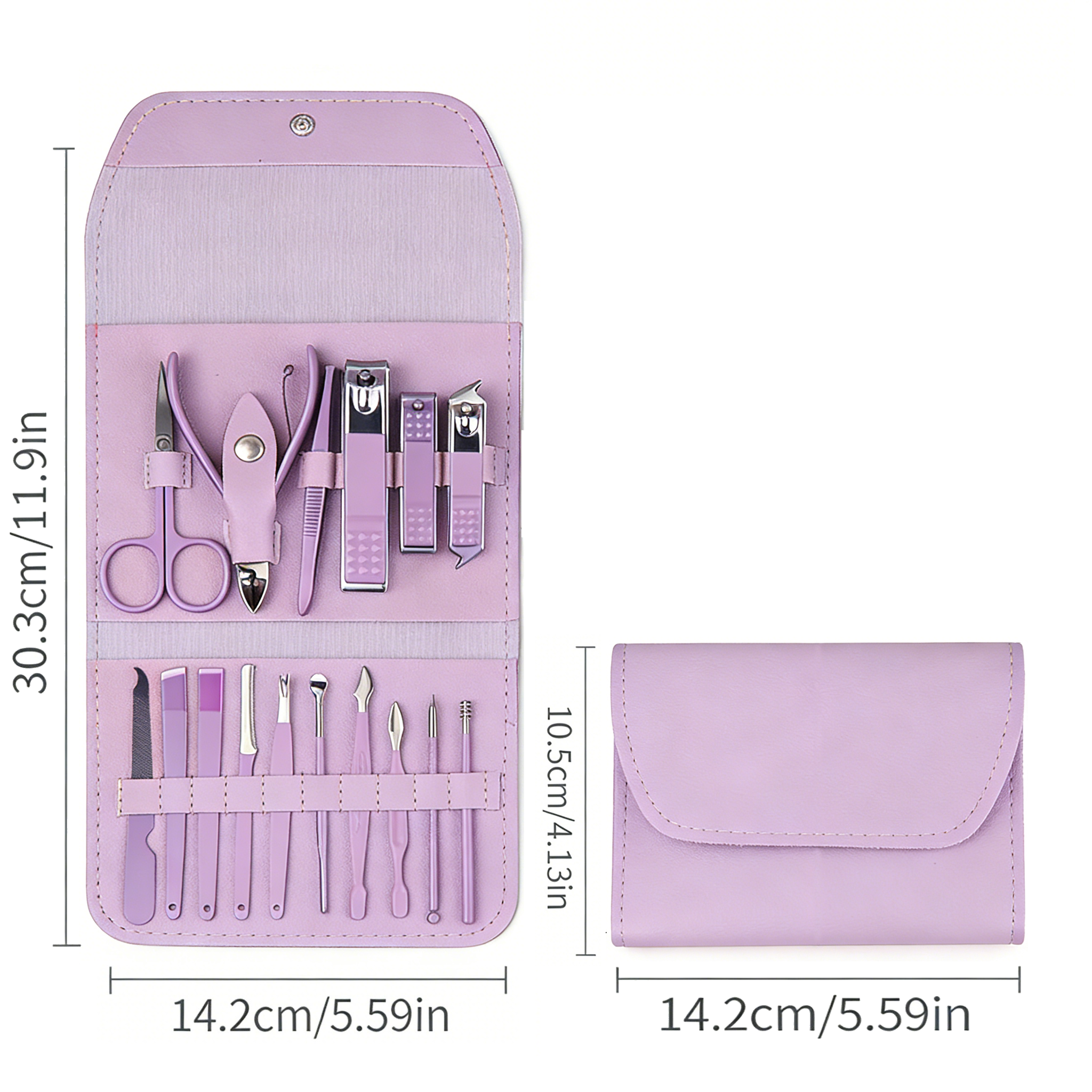 Juego de 16 piezas morado.