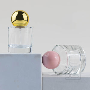 Élégant flacon de <span class=keywords><strong>parfum</strong></span> en verre rond transparent de 30 ml 50 ml avec bouchon sphère or/rose et pulvérisateur pour <span class=keywords><strong>parfum</strong></span> de femme - Product Image 2