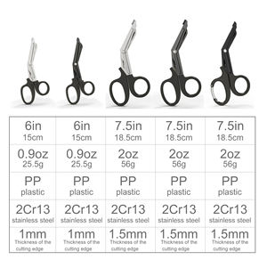 Juego de Tijeras <span class=keywords><strong>para</strong></span> Vendajes de Acero Inoxidable de Grado Industrial con Cuatro Orificios, Tijeras Médicas EMT con Borde Dentado y Afilado - Product Image 3