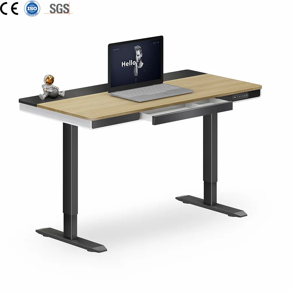 Hot Selling Modern Style Luxury Solid Wood Material Lifting Office And Home Dual Use Simple Electronic Standing Desk