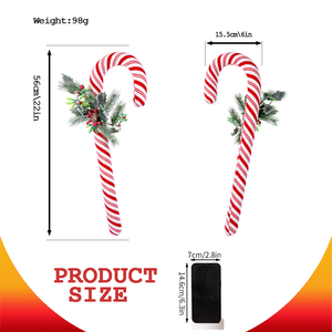 2025 New Premium Edition Knitted Striped Office <b>Cane</b> <b>Tree</b> Ornament Bendable Handmade <b>Candy</b> <b>Cane</b> Charm - Product Image 3
