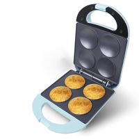 Mini gaufrier électrique belge pour usage domestique, machine à beignets et à cake pops en forme de poisson et d'animaux, plaques interchangeables pour le petit-déjeuner