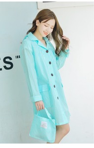 <strong>Women</strong> Lady Hiking Travel Outdoor Waterproof Hooded Breathable Lightweight Rainwear Rain Clothes Jacket Coat <strong>Raincoat</strong> - Product Image 2