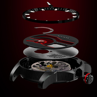 Montre automatique de luxe OEM, bracelet en silicone, montre sport pour homme, acier inoxydable, montre mécanique tendance