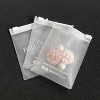 Pequeña bolsa con logotipo de marca personalizada, bolsas Ziplock para joyería, bolsa de embalaje de plástico esmerilado para joyería pequeña, bolsa con cierre de cremallera para pendientes pequeños