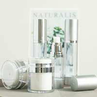 Contenants cosmétiques 15ml 30ml 50ml 100ml Pot en plastique sans air avec pompe à pression pour lotion crème avec pulvérisateur sans air