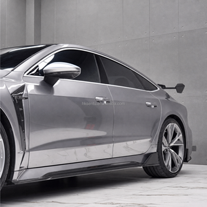 สำหรับ Audi RS7 C8 ได้รับการอัปเกรดด้วยชุดแต่งคาร์บอนไฟเบอร์ IMP พร้อมด้วยสเกิร์ตข้างคาร์บอนไฟเบอร์คุณภาพสูง - Product Image 4