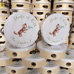 Tambourin en bois de 6 pouces pour fête KTV éducative, tambourin musical pour adultes, tambourin de mariage, tambourin personnalisé, tambour d'église - Product Image 5