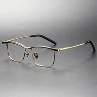 S-156T pur 100% titane optique lunettes lunettes confortable Silicone anti-dérapant support oreille crochet Temple pointe monture de lunettes