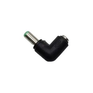 DC 6.3x3.0mm Connector Male Plug 90 Degree Adapter D2 Mark Green Tip 6.3/3.1mm to 5.5x2.1mm Female Plug DC Adapter Right Angle