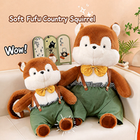 Peluche Écureuil Personnalisée en Gros, Super Douce et Mignonne, en Tissu Type Vison, Lavable pour la Décoration Intérieure