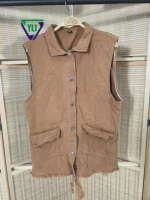Gilets en jean d'occasion en gros, vestes de cowboy, vêtements décontractés et de mode mixtes en balles, vêtements usagés