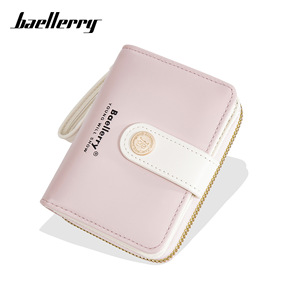 Cartera Corta para Mujer Baellerry, Color Sólido, Cierre de Broche, Monedero con Cremallera, Uso Diario - Product Image 5