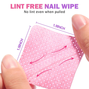 Lint Free Square Non Woven Cotton Pads Disposable Cleaning Wipes For <b>Nail</b> Polish Remover <b>Nail</b> <b>Extension</b> Glue Eyelash Adhesive No - Product Image 5