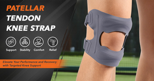 Rodillera Doble con Soporte de Silicona y Correa Ajustable <span class=keywords><strong>en</strong></span> X para Alivio del Dolor y Recuperación de Lesiones para Atletas - Product Image 2