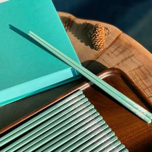 Household Gifts Set Light Blue Chopsticks Set 10 Pairs Reusable Chopsticks With Gift Box for Dining and Gift - Product Image 4