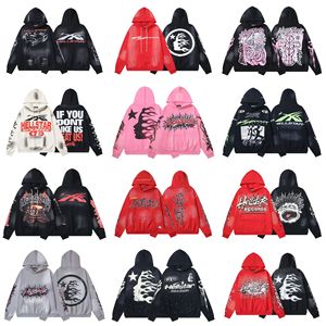 Hell Star 2025 Nuova Collezione Stile High <span class=keywords><strong>Street</strong></span> Felpa con Zip Invernale Unisex 100% Cotone Lavaggio Acido Stampa Digitale - Product Image 1
