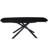 Meuble de luxe personnalisé, pieds métalliques, Table à manger extensible et en céramique, unités