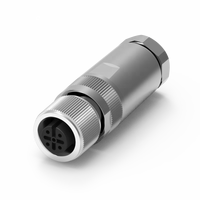 Conectores de Cable de Alimentación Macho y Hembra Nian-Yeong M12 con Codificación A, Tipo de Montaje IP67, Resistentes al Agua, para Uso Industrial, -20~85