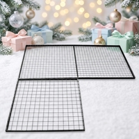 Cadre suspendu en maille métallique personnalisé Moka, grille rectangulaire moderne pour décoration de plafond pour fêtes, mariages et événements (1m*1m 2m*1m)
