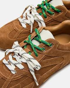 <span class=keywords><strong>Sneakers</strong></span> da Donna Sportive Casual di Nuovo Design 2025 in Finto Camoscio Marrone alla Moda per Signore - Product Image 5