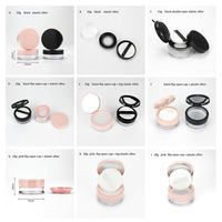 Pot à poudre rond et carré de 10g 20g, conteneur cosmétique avec tamis et miroir en vrac, 50 pièces