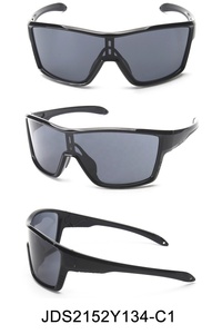 Vente en gros d'usine de lunettes de soleil mode anti-buée UV 400 Lunettes de soleil de sécurité avec montures PC unisexes noir blanc jaune - Product Image 2