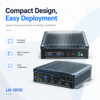 Mini PC Robusto y Silencioso con Doble LAN, 6 Puertos COM, USB, HD, VGA, SSD, Compatible con Windows y Linux para Dispositivos Edge