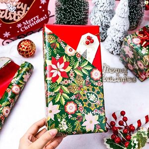Christmas <b>Wrapping</b> <b>Paper</b> Vintage Gift <b>Wrapping</b> <b>Paper</b> Floral <b>Wrapping</b> <b>Paper</b> Red and green double-sided <b>wrapping</b> <b>paper</b> - Product Image 1