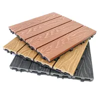 WPC Decking Fliesen 3D Holzmaserung Terrasse Decking Holz Kunststoff Composite Interlocking Bodenbelag Wetter beständig 30x30 cm