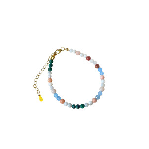 Yinruitai S925 Sterling Silver Natural Gemstone <b>Beaded</b> <b>Bracelet</b> For Women Everyday Wear Irregular Style - Product Image 5