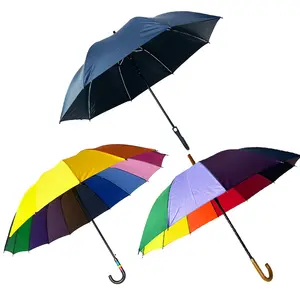 Vente en gros mixte Parapluie de pluie droit de golf 3 pièces UV automatique Groupe d'âge Adultes Style chinois Parapluie promotionnel coupe-vent