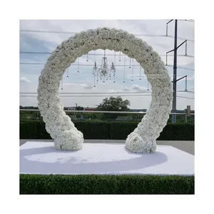 LFB984 Luckygoods 新设计白色玫瑰绣球花花拱门婚礼花园装饰