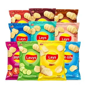 Chips de pommes de terre saines et croustillantes, saveur originale, citron vert et <span class=keywords><strong>concombre</strong></span>, certifiées ISO, parfaites pour les collations, coffret cadeau en sachet - Product Image 1