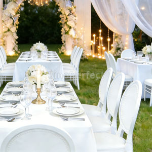 Silla de Plástico Apilable para Bodas, Fabricada en China, Silla de Plástico PP para Eventos de Banquetes, Bodas al Aire Libre, Cenas y Ceremonias - Product Image 1