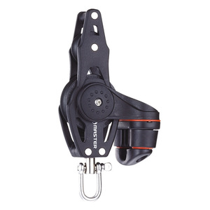 Poulie simple de bateau Master avec roue de 40 mm, ligne de 6 mm, avec griffe et manille pour l'ancrage et l'amarrage - Product Image 1