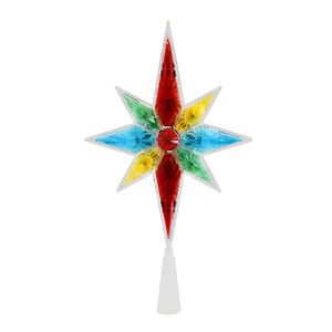 Décor de sommet d'arbre de Noël avec 8 lumières LED, décorations de Noël de <span class=keywords><strong>haute</strong></span> qualité pour les sommets d'arbres - Product Image 2