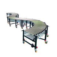 Goldtec Factory Oem Custom Height Adjustable Powered Telescopic Roller Conveyor System