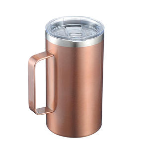 Tasse à café de bureau en acier inoxydable Offre Spéciale 24oz bon marché avec couvercle et poignée - Product Image 6
