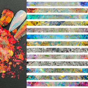 Bulk Iridescent Rainbow Aurora Chrome Nail Powder Opal Transparent Flakes Iridescent Caméléon Colorshift Flakes Pigment Glitter - Product Image 2